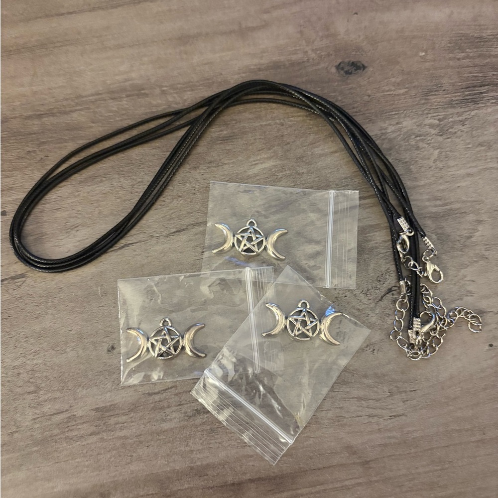 Set of 3 Triple Moon Pendants